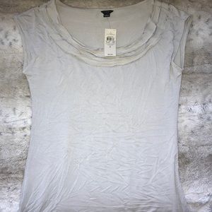 NWT Ann Taylor gray Dressy shirt size small